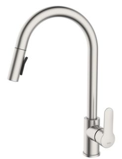 Смеситель для кухни IDDIS Cuba CUBSTP0i05 с выдвижным изливом сталь